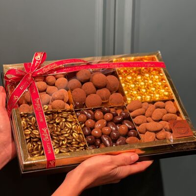 Assorted tray of Almonds and Macadamias with chocolates