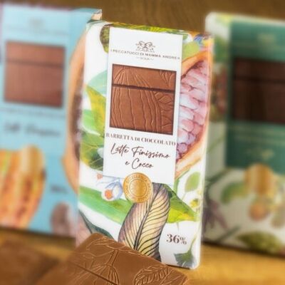 Milk Chocolate and Coconut Bar - Mamma Andrea's Peccatucci