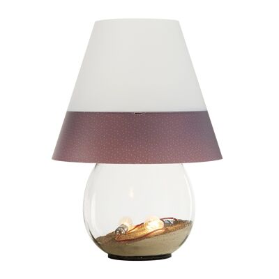 Bonbonne Grande - Floor Lamp for Indoors, White, Brown Texture
