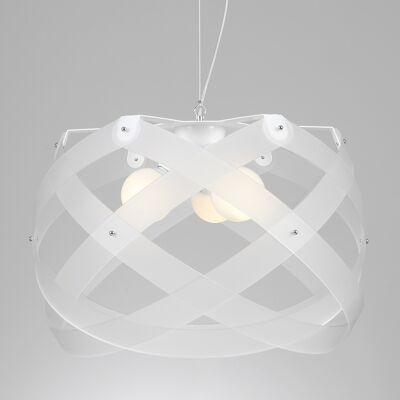 Nuclea - Suspension Lamp with three lights - 12 Satin White
