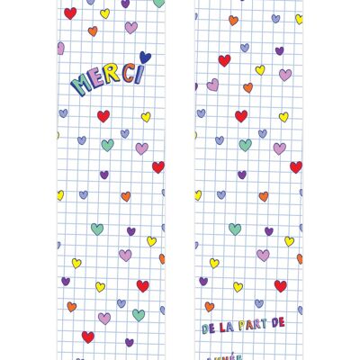 Bookmark Thank you | Hearts version