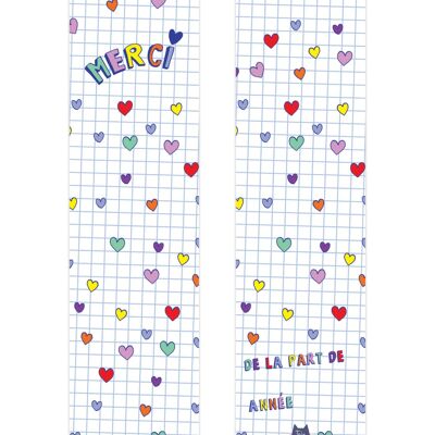 Bookmark Thank you | Hearts version