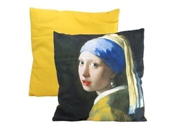 Housse de coussin, Vermeer, Fille à la perle 1
