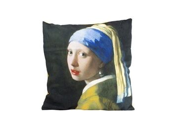 Housse de coussin, Vermeer, Fille à la perle 2