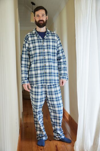 Pyjama Homme Lee Valley Flanelle - LV38 Tartan Bleu Douglas 2