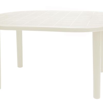 garbar OLOT Ovaler Outdoor-Tisch 140x90 Weiß