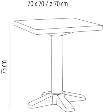 TABLE ESCULAPI 70x70 BLANC VT01522 2
