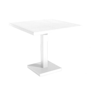 TABLE BARCINO 90x90 PIED CENTRAL BLANC VT03022 1