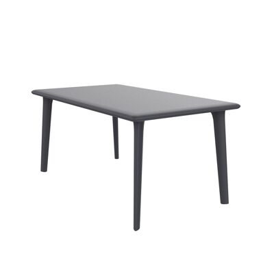 Resol DESSA Rechteckiger Tisch für drinnen und draußen, 160 x 90, dunkelgrau