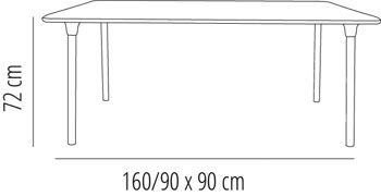 NOUVEAU TABLE FLASH 160x90 GRIS FONCÉ VT03950 2