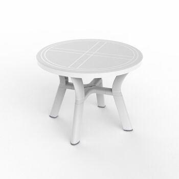 TABLE JAZMIN Ø100 BLANC VT05250 1