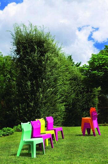 JAN CAT 2 SET (TABLE AQUA+4 CHAISES FUCHSIA/ORANGE/LIME/BLEU) VT20106 5