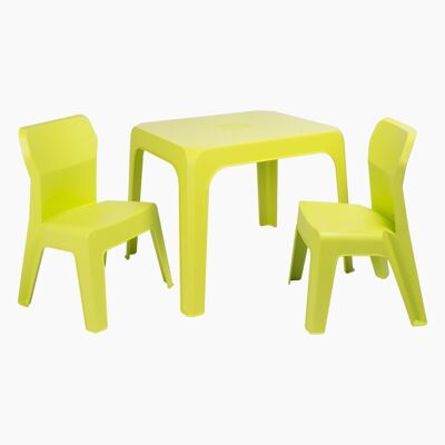 LIME GREEN JAN SET (TABLE + 2 CHAIRS) VT20113