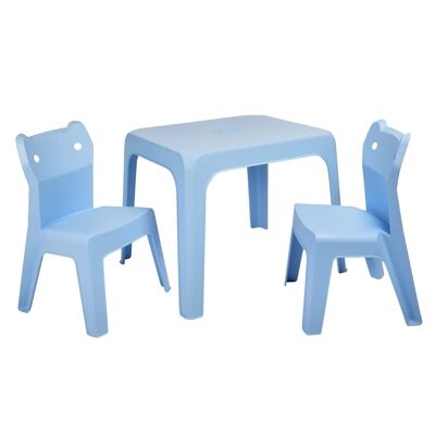 JAN CAT SKY BLUE SET (TABLE + 2 CHAIRS) VT20124