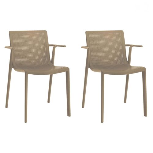 SET 2 SILLA CON BRAZOS BEEKAT ARENA VT21037