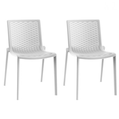 SET 2 WHITE NET-KAT CHAIR VT21048