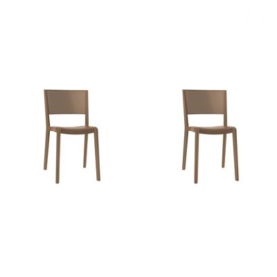 SET 2 CHOCOLATE SPOT CHAIR VT21118