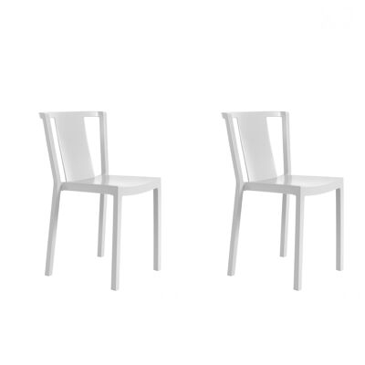 SET 2 SILLA NEUTRA BLANCA VT21121