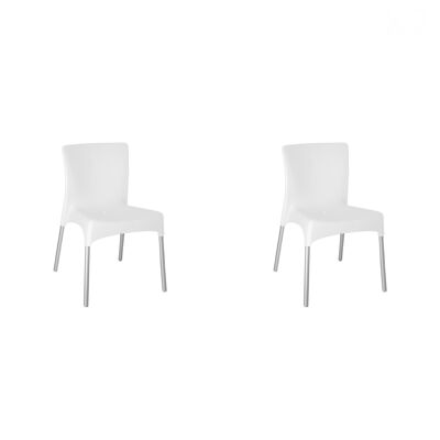 SET 2 WHITE MOON CHAIR VT21127