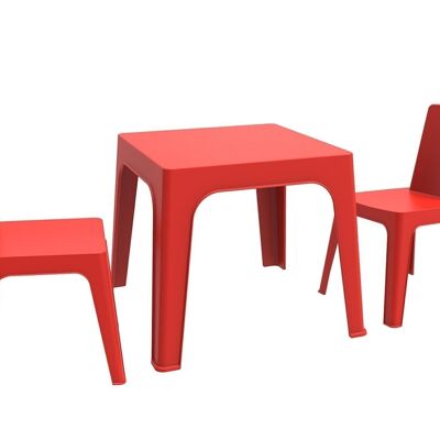 RED JULIETA SET (TABLE + 2 CHAIRS) VT21175