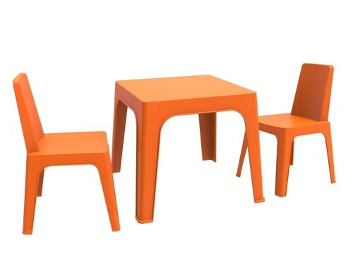 SET JULIETA NARANJA (MESA + 2 SILLAS) VT21176