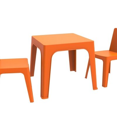 ENSEMBLE JULIETA ORANGE (TABLE + 2 CHAISES) VT21176