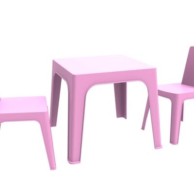 DARK PINK JULIETA SET (TABLE + 2 CHAIRS) VT21178