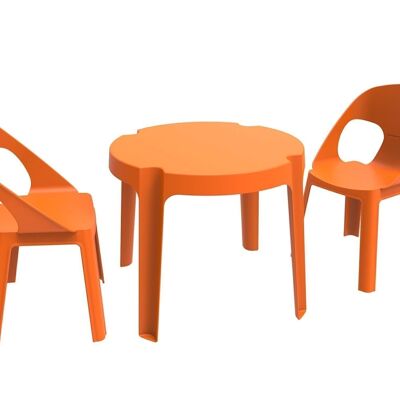 ORANGE RITA SET (TISCH + 2 STÜHLE) VT21181