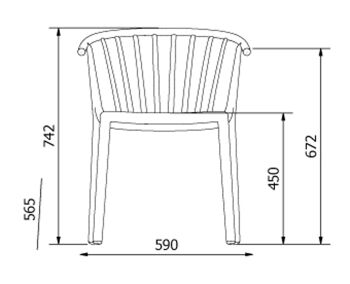 SET 2 CHAISE RETRO BLEUE WOODY VT21189 2