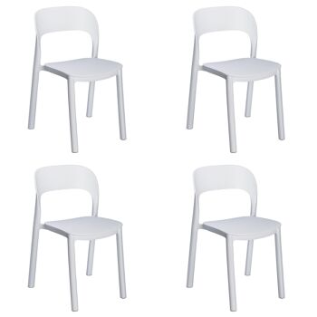 SET 4 CHAISE ONA BLANCHE ASSISE BLANCHE VT21243 1