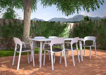 SET 4 CHAISE ONA BLANCHE ASSISE BLANCHE VT21243 3