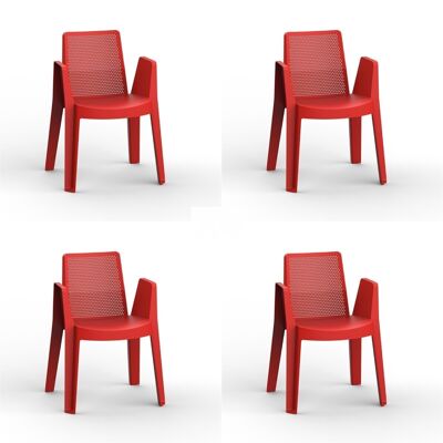 SET 4 RED PLAY ARMCHAIR VT21301