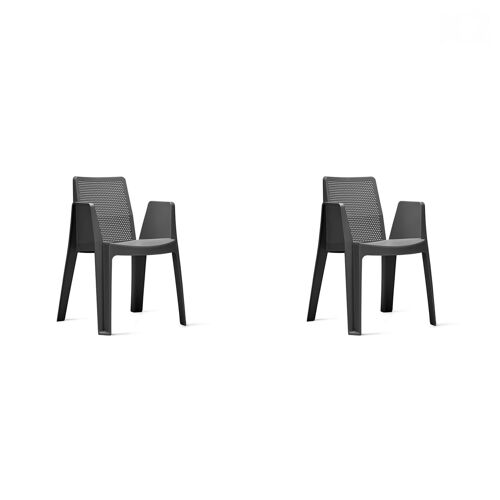 SET 2 SILLONES PLAY GRIS OSCURO VT21306