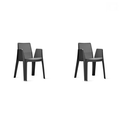 SET 2 SILLONES PLAY GRIS OSCURO VT21306