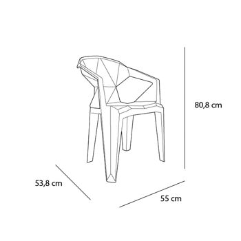 SET 2 FAUTEUILS DELTA VIOLET VT21313 2