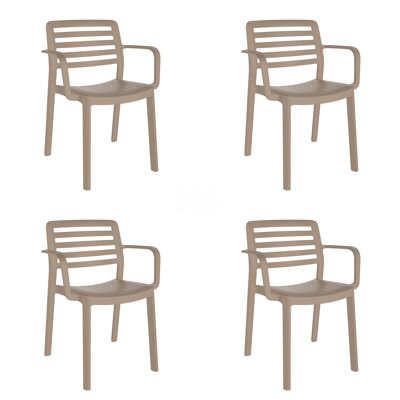 garbar WIND Set 4 Silla Con Brazos Interior, Exterior Arena