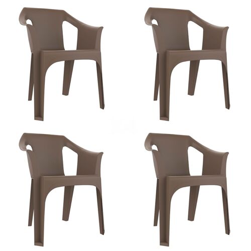 SET 4 SILLONES COOL CHOCOLATE VT21344