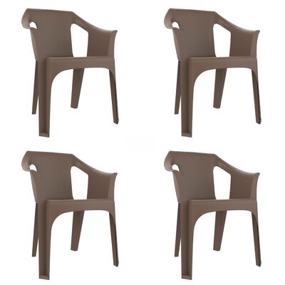 SET 4 SILLONES COOL CHOCOLATE VT21344