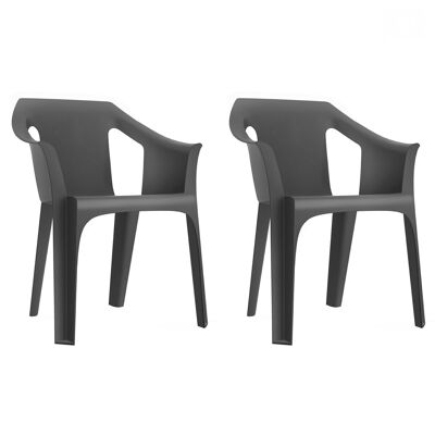 SET 2 SILLONES COOL GRIS OSCURO VT21347