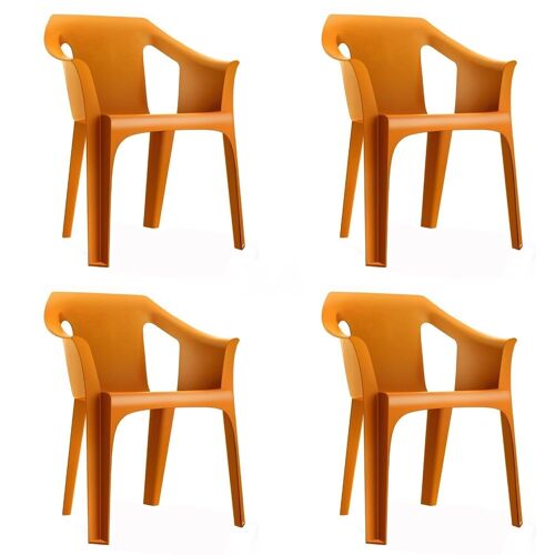 SET 4 SILLONES COOL NARANJA VT21356