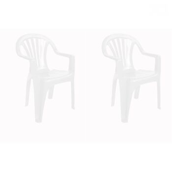 SET 2 FAUTEUILS NEW PALS BLANC VT21400