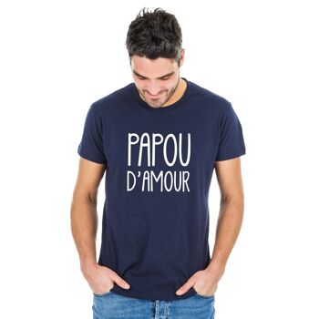 Tshirt navy papou d'amour