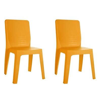 SET 2 CHAIR IRIS ORANGE VT21420