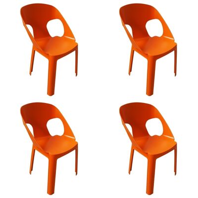 SET 4 ARMCHAIR RITA ORANGE VT21426