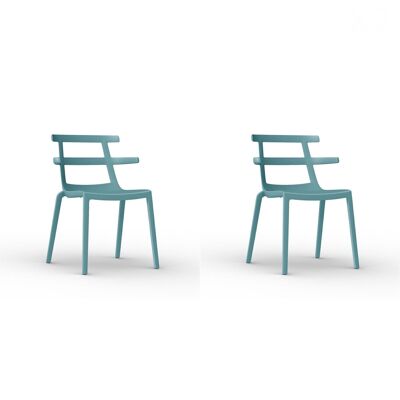 SET 2 CHAIR TOKYO TURQUOISE VT21438