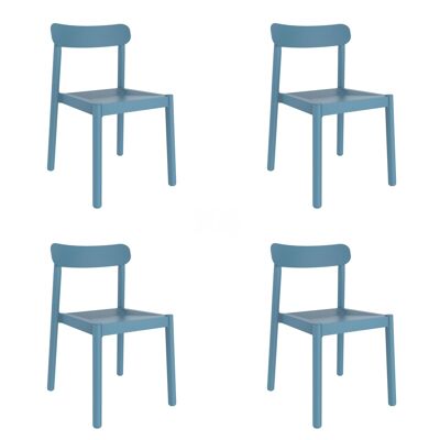 garbar ELBA Set 4 Indoor Chair, Outdoor Retro Blue