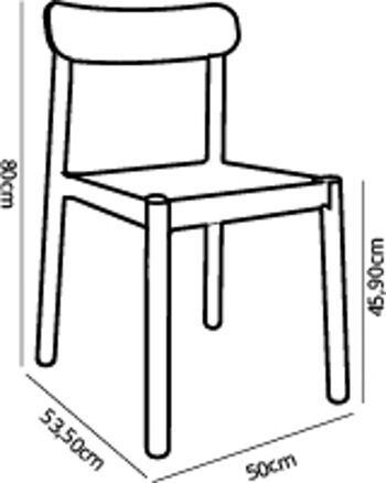 garbar ELBA Set 4 Chaise d'intérieur, extérieur rétro bleu 2