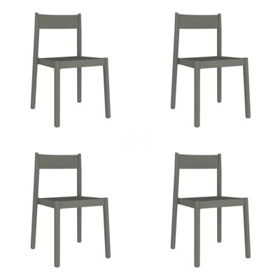 SET 4 SILLA DANNA GRIS VERDOSO VT21456