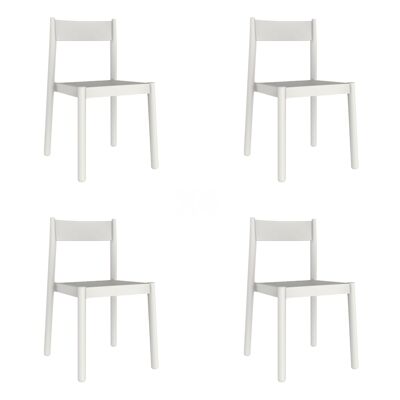 SET 4 WHITE DANNA CHAIR VT21459