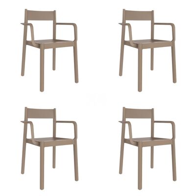 SET 4 CHAIR WITH ARMS DANNA ARENA VT21462